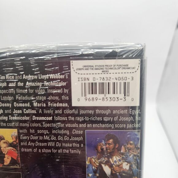 Joseph And The Amazing Technicolor Dreamcoat SEALED VHS 2000 Donny Osmond - Picture 8 of 10